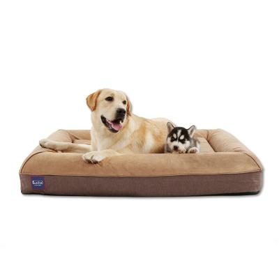 China Travel Laifug dropshipping orthopedic memory foam large warm dog pet bed with private label for sale