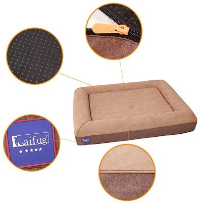 China Laifug dropshipping Travel Prepare to Board Removable Washable Cover Cushion Waterproof Mat Soft Washable Luxury Dog Bed for Pet for sale