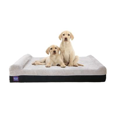 China Travel Laifug dropshipping Orthopedic Fabric Dog Memory Foam Portable Pet Sleep Bed for sale