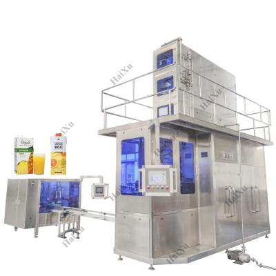 China 500ml 1L Automatic Brick Carton Tequila Food Rum Alcoholic UHT Filling Machine Aseptic Production Line for sale