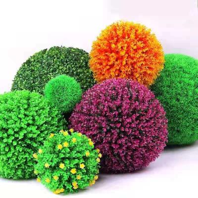 China Backyard Boxwood Artificial Plant Balls , Artificial Hanging Flower Balls for sale