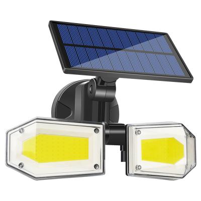 China Solar Powered Adjustable Outdoor Waterproof Motion Sensor Light Ip65 Wall Heads Garden Lights Wide Angle Illumination for Garage Garden for sale