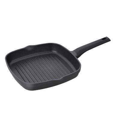 China Tmai Traditional Universal Barbecue 28 Cm Die Square Cast Aluminum Non Stick Grill Pan With Induction for sale