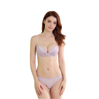 China Foreign trade viable thin seamless suit underwear cup triangle bra sexy lace no steel ring bra for sale