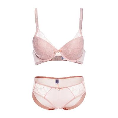 China New Fashion Sustainable Fit Style Gather Push Up Sexy Comfortable Lace Ladies Bra And Panty Set for sale