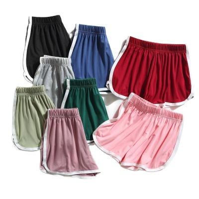 China New QUICK DRY Casual Slim Elastic Drawstring Patchwork Shorts Women Soft Sports Shorts for sale