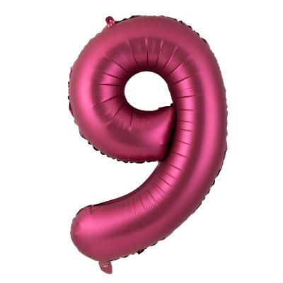 China Wholesale Promotional Toy Wedding Red Wine 40 Inch Number 0-9 Aluminum Foil Helium Birthday Party Balloon Inflatable Balloon for sale