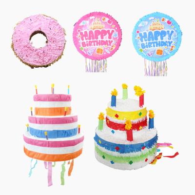 China Fashion Cake Paper Kid Pinata Three-Layer Cake Topper Party Pinata For Kids Customized Size for sale