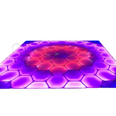 China Hotel Hot Sale New Remote Control Connection RGB Magetic Starlit Effect Led Dance Floor Wrap for sale