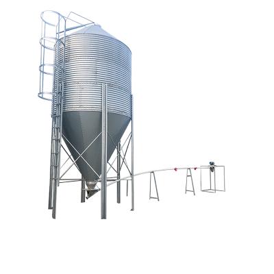 China Chicken Farm Pig Farm Galvanized Steel Feeder Silo Material Grain Silo Small 3 Ton -33 Ton Small Silo Poultry Silo for sale