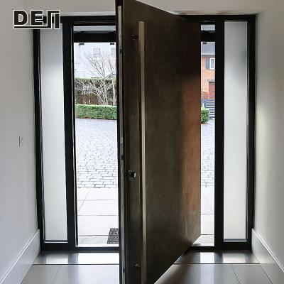 China Sound Insulation Modern Villa Front Aluminum Large Pivot Door Main Entrance for sale