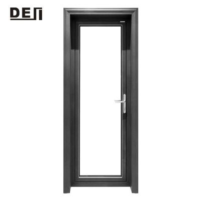 China DEJI Modern Style Villa Aluminum Design Heavy Duty Large Size Front Door Metal Profile Modern Prefab Casement Door for sale