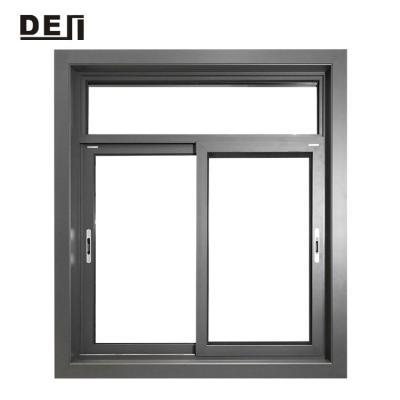 China Wholesale 3 Tracks Small Double Sliding Window Sliding Tinted Glass Aluminum Doors And Windows for sale