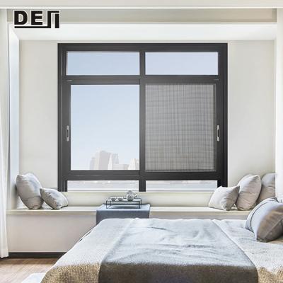 China Sound Insulation Aluminum Doors And Window Designs Soundproof Double Glazed Aluminum Vertical Sliding Windows for sale