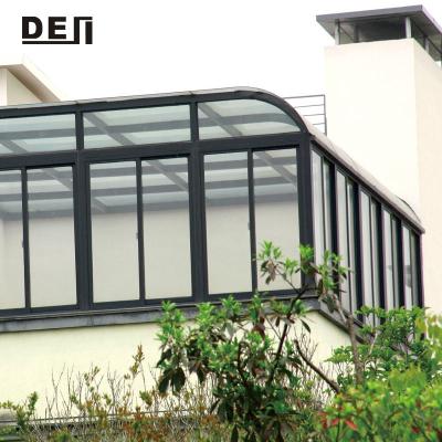 China Modern Luxury Modern Conservatory Garden House Aluminum Prefab Glass Sunroom Solarium for sale