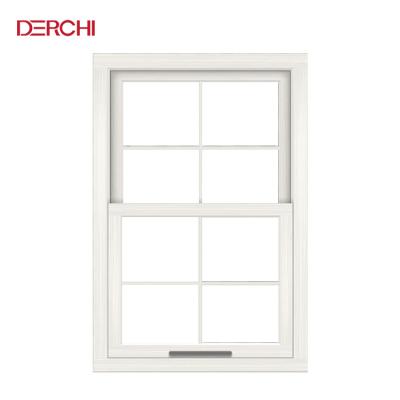 China America Style Custom Glass Aluminum Double Sliding Double Hung Windows for sale