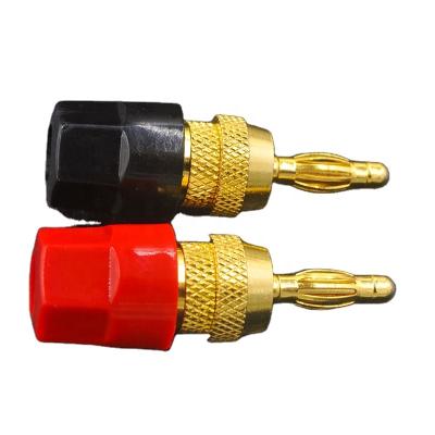 China Power Customized Nickel Plating Banana Plug With Backing Plate Pogo Pin Used In Audio And Speaker for sale