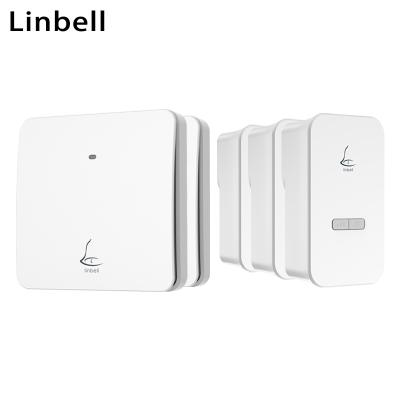 China Linbell M2L Modern Smart Home Door Bell System UK Wireless Electrical Outlet with 2 Transmitter and 3 Receiver for sale