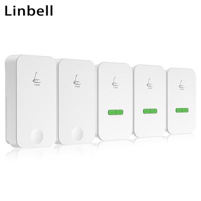 China Linbell G4L Modern Commercial Electronic Door Bell Bird Sound UK Electronic Socket with 2 Transmitters and 3 Receivers for sale