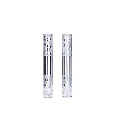 China 2023 Luxury Silver Custom Clear Round Lip Gloss Tube Logo Double Ends Lip Gloss Disposable Empty Tubes for sale