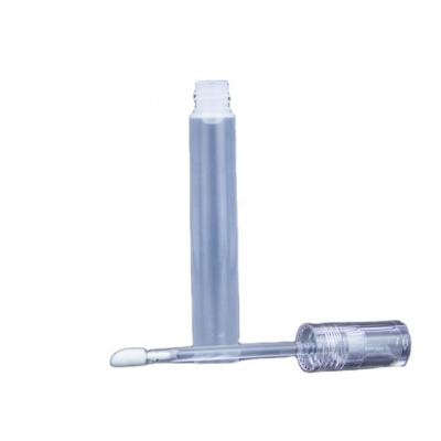 China Disposable Private Label Soft Lip Gloss Tube Packaging Empty Clear Costom Lip Gloss Tube Container With Big Brush Stick Custom for sale