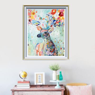 China Religious Figure Cube 5D DIY Diamond Painting Colorful Deer Rubik Around The Diamond Full Rhinestone Cross Stitch Home Decor Painting for sale