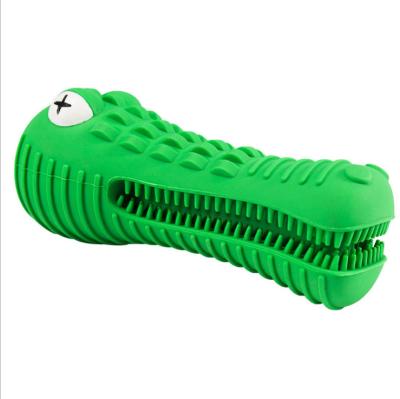 China New Viable Net Products Simulation Alligator Molar Stick Noise Cleaning Interactive Bite Dog Toothbrush Resistant Dog Bite Toys for sale