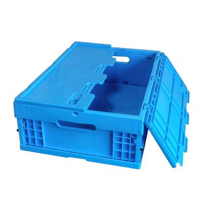 China Solid Materials Durable Fruit And Vegetable Box Crate Plastic Folding Plastic Shipping Crates for sale