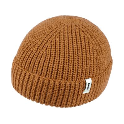 China JOINT Plain Unisex Cheap Beanies Autumn Winter Acrylic Knit Hat Solid Fashion Sport Striped Hot OEM Style Cloth Piece Pattern Design for sale