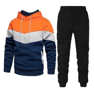 China Fashion Breathable Leisure Suit Sports Men's Hoodies Long Pants Quilting Two-piece Set for sale