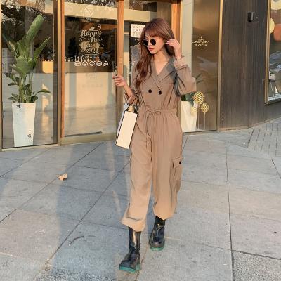 China Korean Women's Jumpsuits QUICK DRY OEM/ODM Girl's Spring and Autumn Loose-waisted High-waisted Overalls for sale