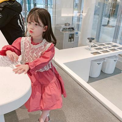 China Plus Size Autumn Baby Girl Dress Long Sleeve Pink Infant Dress For First Birthday Party Toddler Girls Clothes for sale