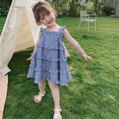 China Plus Size 2022 Summer Custom Size Boutique Princess Birthday Princess Solid Short Solid Cheap Tulle Casual Dancing Strap Toddler Baby Dress for sale