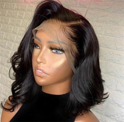 China Hot Glueless HD Lace Front Human Hair Transparent Body Wave Virgin Wig Full Body Wave Beauty 180 Density Brazilian Wig for sale