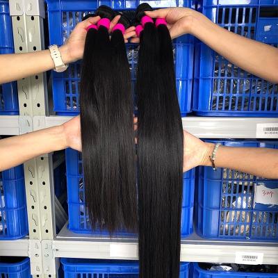 China Silky Straight Remy Cuticle Aligned Virgin Straight Wave Hair Weave, 10a Bulk Bundles, 100% Mink Brazilian Hair Vendor Raw Unprocessed for sale