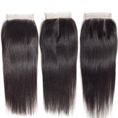 China Silky Straight Wave 6x6 5x5 4x4 Sheer Lace Closure, Swiss Straight Hair With Frontal Closure, 100 Cuticle Aligned Virgin Hair Lace Headband for sale