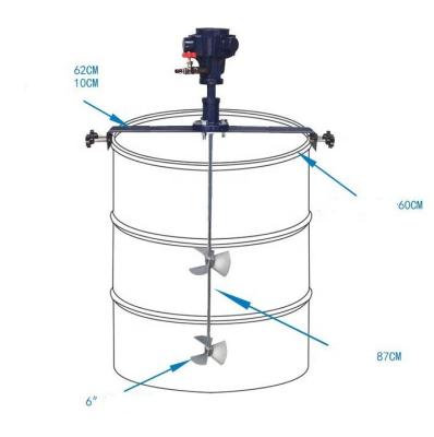 China 50 Gallon 200L Air Agitator Viscous Liquid Pneumatic Mixer for sale