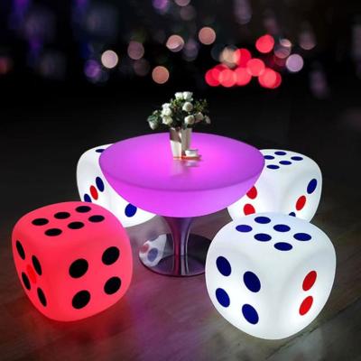 China Residential Newcomer Acrylic Restaurant Seat Restaurant Party Wedding 3d Glow Cube Interactive Led Light Up Dies for sale