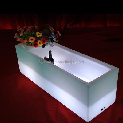 China Sustainable Fashion Design Led Color Change Bar Furniture Luminous Rechargeable Led Ice Wine Bucket for sale