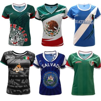 China Mexico Soccer Jersey Women V-Neck Soccer Jersey Men Jersey Football Sets for sale