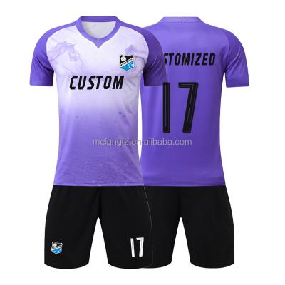 China Cheap 100% Polyester Adults Custom Soccer Jersey Sets Soccer Jersey Kid Soccer Jersey Blank Soccer Jersey for sale