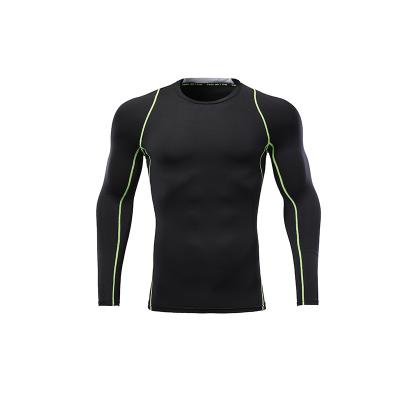 China Breathable Fitness Clothing Men Custom Shirts Keep Fitness Fit Wear Long Sleeves Base Layer Skin Tight Elastic T Shirts for sale