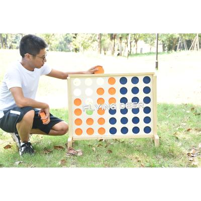 China 100% Eco-Friendly 4 In A Row Connect Board Game Large Outdoor Game Giant Connect 3/4 Quick To Connect Wood for sale