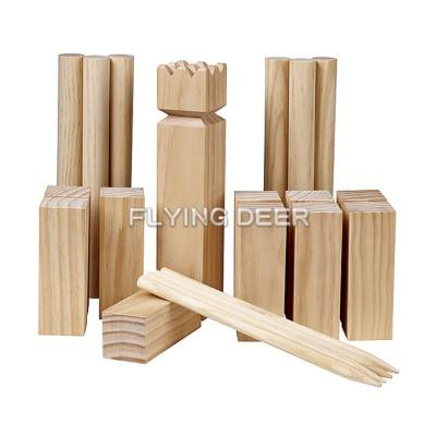 China Promotion High Quality Garden Set Lawn Game Kubb Play Set , Wooden Garden Set For Kids for sale