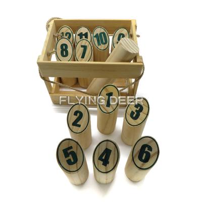 China 2018 Promotion New Product Indoor Pine Wood Number Kubb Game for sale