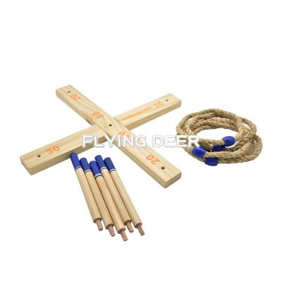 China Ourdoor Game Family Games Beach Outdoor Camping Throwing Wood Lawn Ring Backyard Rope Throwing Games For Kids for sale