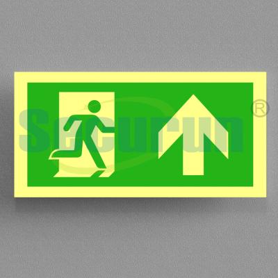 Cina Odm Alluminio Safety Route Hotel Fire Evacuation Signs Glow In The Dark in vendita