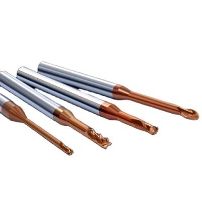 China CNC Process HRC55 Carbide 2 Flutes Neck Short Long Flutes Square End Mill for sale