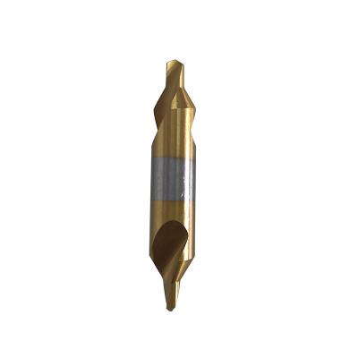 China Double Drilling M35 HSSE Side A Type Metal Center Drill Bits With Tin Coating for sale