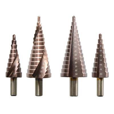 China Professional Steel Plate Tool HSS6542/4241 M35 Step Drill Bit For Steel Drilling for sale